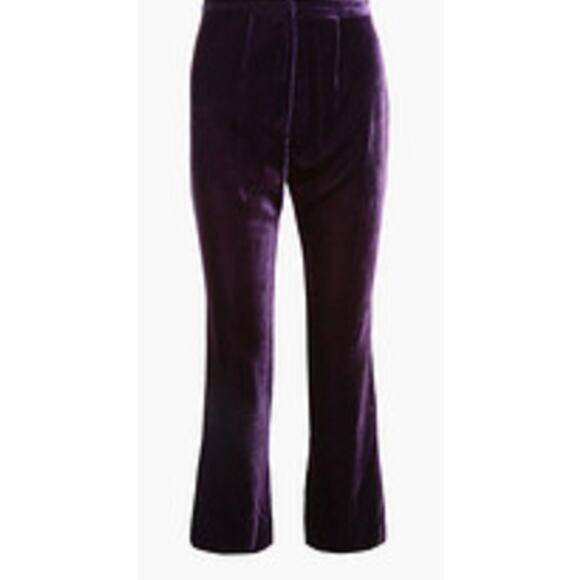 Raquel Diniz silk velvet flared pants Purple size 12 - Picture 1 of 11